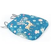 Sigmat Printed Dining Chair Cushions Floral Seat Cushions Memory Foam Washable No Slip Kitchen Ch...