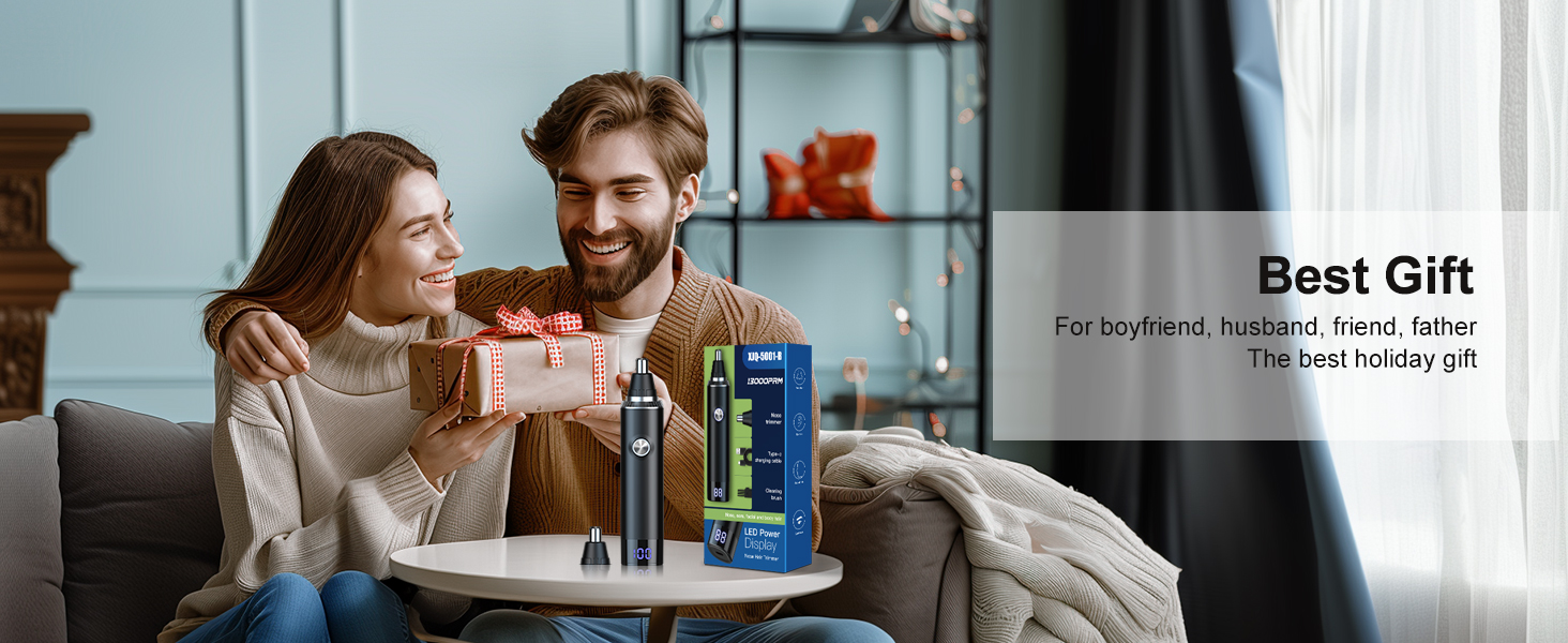 Ear and Nose Hair Trimmer for Men Women,Painless USB Rechargeable Electric Nose Hair Trimmer Clipper