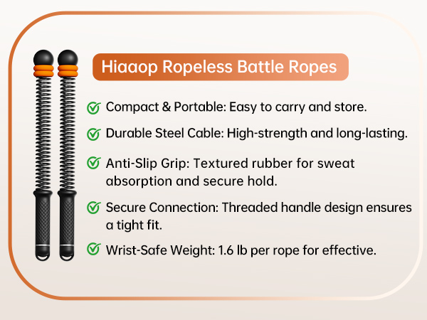 Adjustable Ropeless Battle Ropes