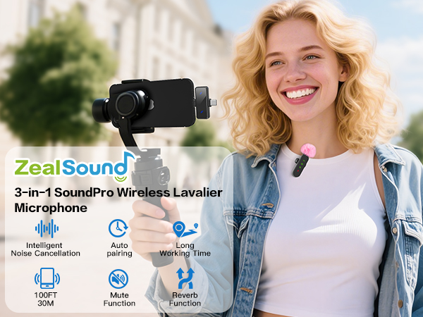 MINI microphone for iphone WIRELESS bluetooth mic lav phone 