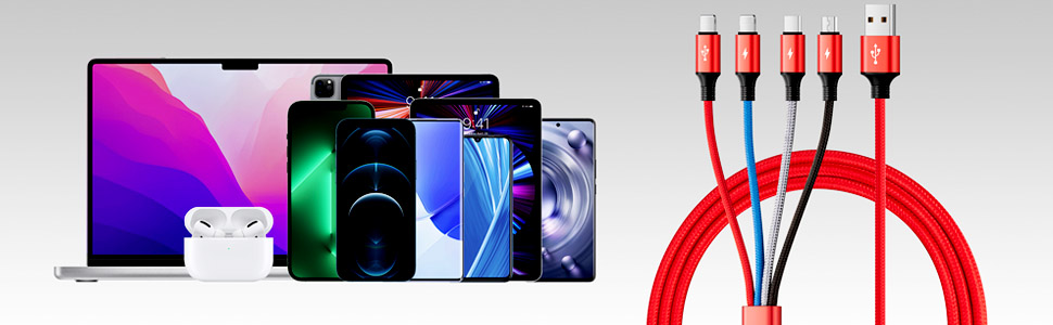 Universal Compatibility 3 1 usb cable 10feet multi charger cord 10foot usb charger cable