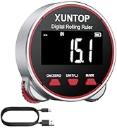 XUNTOP 656.2ft/199m(±2mm) Electronic Digital Tape Measure with LCD Display ±0.1% Self-Calibration...