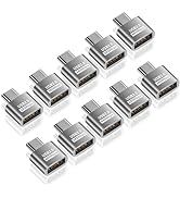 Duttek USB A to USB C Adapter 10 Pack, USB Type C Male to USB 2.0 Type A Female Extension Connect...