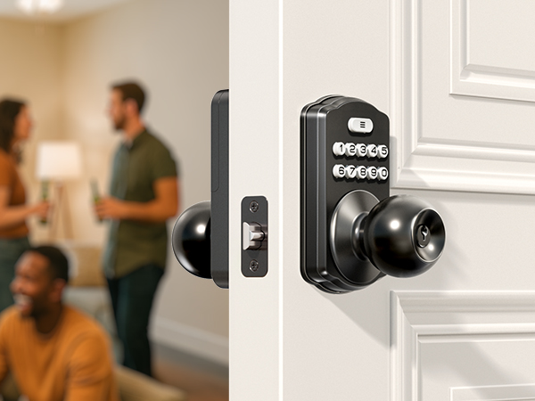 door knob with keypad