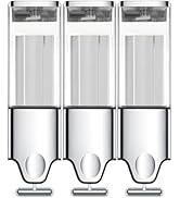 EHORIA 3-in-1 Quadrate Dispensers for The Shower,Shower soap Dispenser,Conditioner Dispenser, Sha...