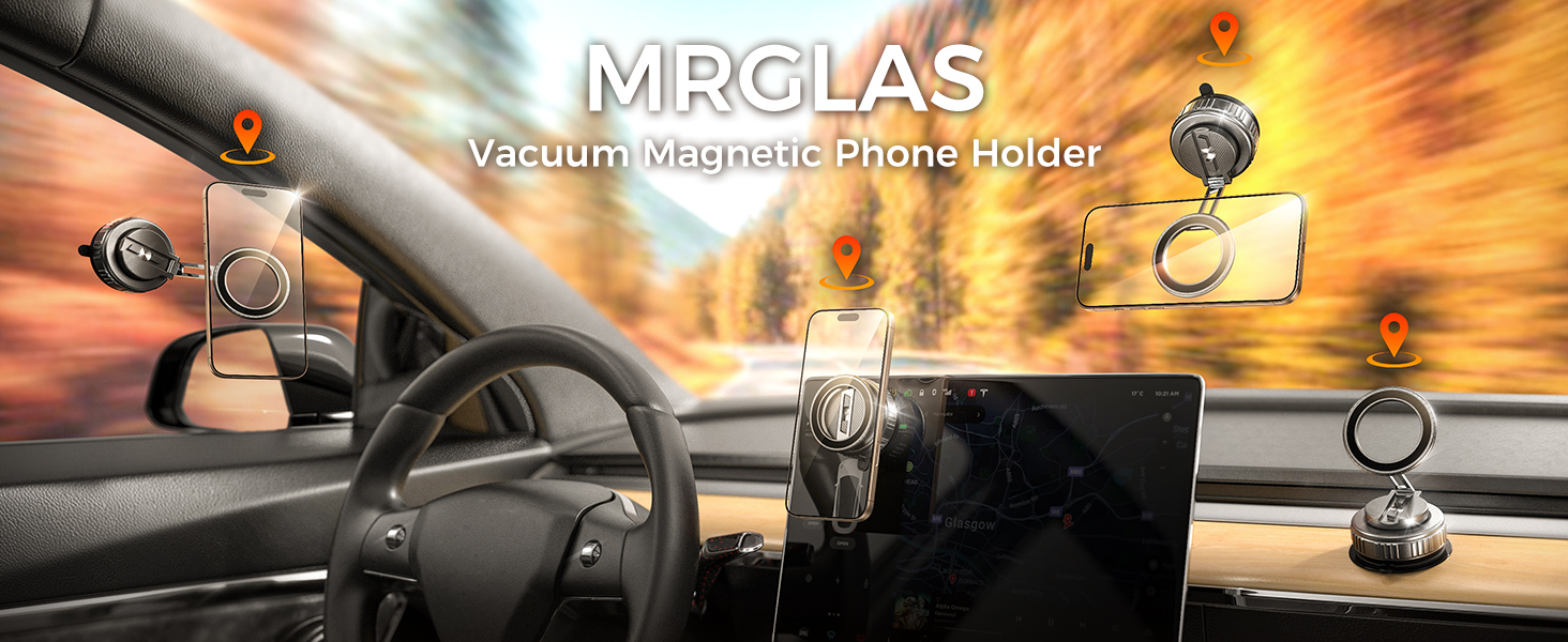 360° Rotation Vacuum Magnetic Phone Holder
