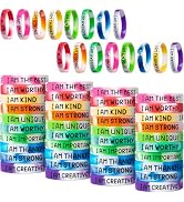 IDREAMBAND Motivational Wristbands for Students, Colorful Inspirational Rubber Bracelets, Classro...