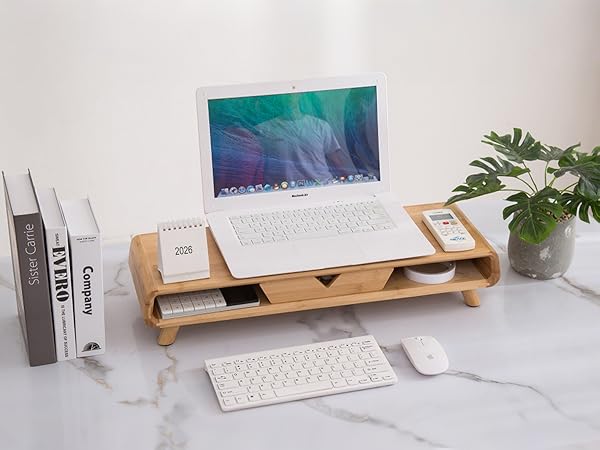 bamboo monitor stand