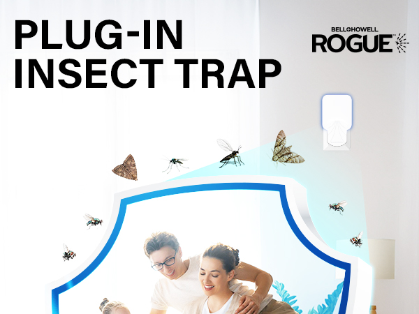 Fly Insect Trap Indoor with Night Light Plug in Bug Catcher, Pest Repeller Indoor 