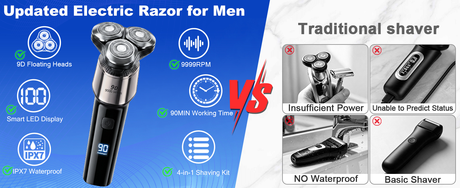 Updated Electric Razor for Men