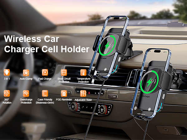 wireless car charger holder