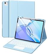 Harvopu for iPad Air 13 inch &amp; Pro 12.9 Case with Keyboard - Multi-Touch Trackpad, 7 Colors Backl...