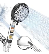 PWERAN Filtered Shower Head with Handheld, High Pressure 8 Spray Showerhead with Filters &amp; Upgrad...