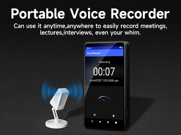 MP3 Music Player with Portable Voice Recorder