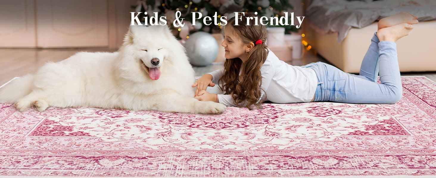 kids pets friendly rug