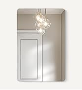 frameless square bathroom mirror