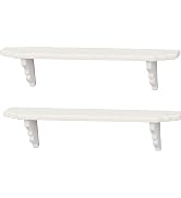 2 Pcs White Dollhouse Wall Shelf,1:12 Scale Miniature Dollhouse Accessories,Doll House Storage Wa...
