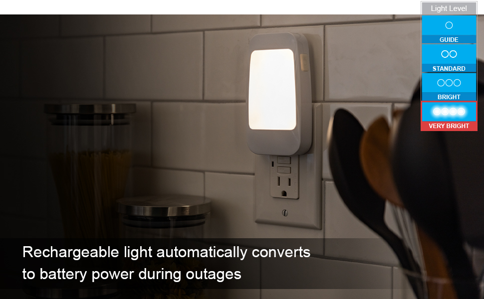 GE home electrical 4-in-1 Power Failure LED Night Light