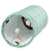 Petest Large Cat Tunnel Comfy Collapsible Tunnel with Boredom Relief Plush Ball, for Bunny Rabbit...