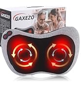 GAXEZO Massage Pillow, Neck and Back Massager with Heat, Shiatsu Massage Pillow for for Back, Sho...