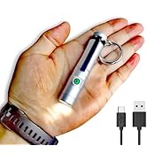 Nitefox Mini Rechargeable Keychain Flashlight USB C Bright Key Light Portable Pocket Flashlight f...