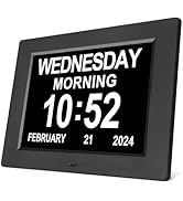 Johnziny 2025 New Digital Calendar with Day and Date for Elderly-Digital Clock Large Display Elec...