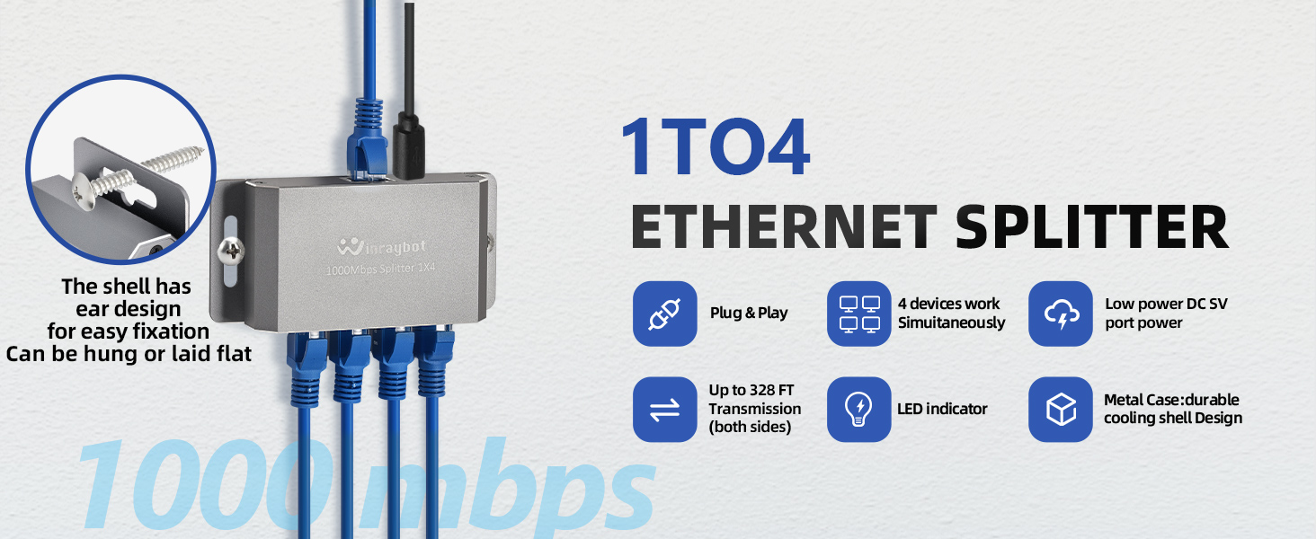 ethernet Splitter 1 to 4