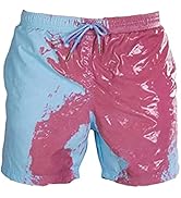 Wsedper Color Changing Shorts, Men's Sports Quick Dry Temperature Sensitive Color Changing Swim T...