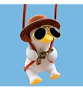 Cute Car Accessories, Swinging Duck Car Hanging Ornament, Rear View Mirror Accessories, Automotiv...