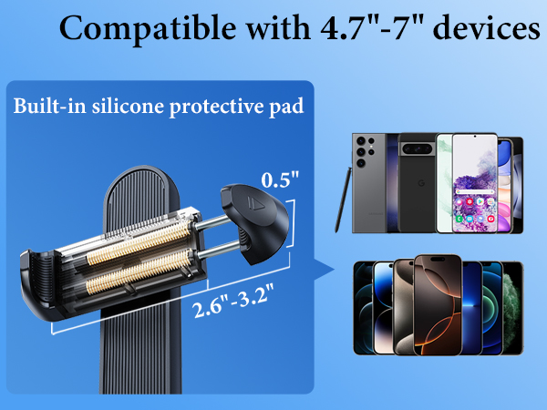 phone mount for iPhone and all 4.7-7in cell phone