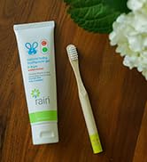 rain natural baby toothbrush toothpaste set