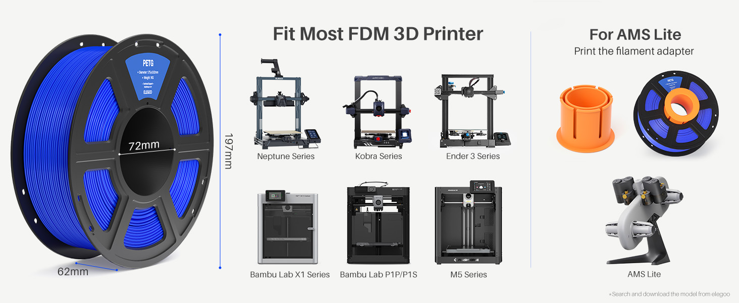 fit for most 1.75mm FDM 3d printers