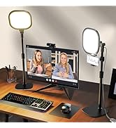 LitONES 2Pcs Desktop Video Conference Lighting for Zoom Meeting, Computer, Laptop, Work from Home...