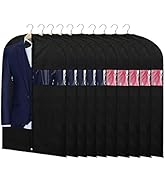 KEEGH 40" Suit Bags for Closet Storage (Set of 10) Garment Bags for Hanging Clothes, Suit Cover B...