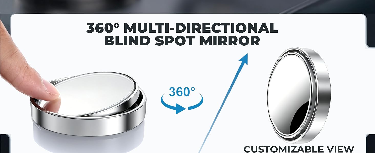 2 pcs Blind Spot Mirrors silver