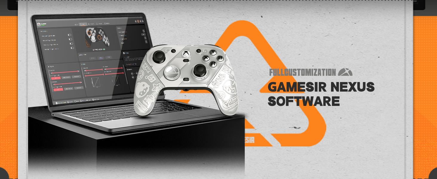 Text reads 'SOFTWARE'. Technical interface or software screen showing dark background with orange accent elements.