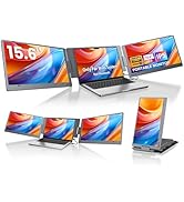 KYY Triple Laptop Screen Extender, 15.6" 1080P FHD IPS Dual Portable Extended Monitor, USB C Trav...