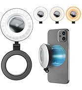 SENWOW Phone Ring Light, Rechargeable Magnetic Selfie Light, Adjusted 3 Light Modes 180° Flip Rin...