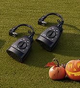 DEWENWILS Outdoor Timer Outlet Waterproof, Heavy Duty Outdoor Light Timer with Dusk to Dawn Senso...