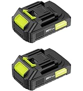 JAGROM 20V 2.0Ah Lithium-ion Battery, Compatible String Trimmer, 2 Packs Replacement Battery