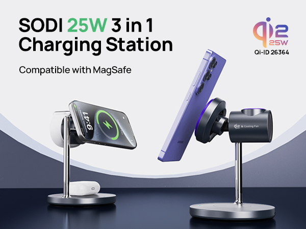 SODI 25W 3 in 1 Charging Station