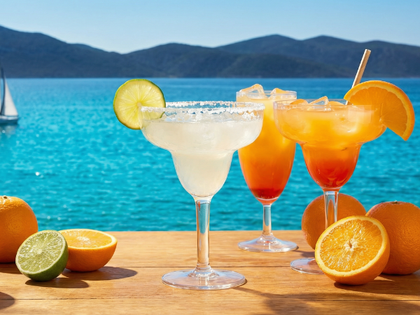 Acrylic Margarita Glasses with Stem