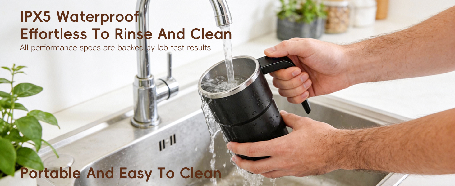 electric self stirring coffee mug