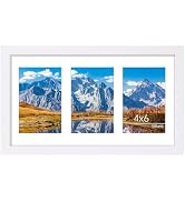 Vittanly 8x14 Picture Frames Collage Wall Decor, Displays 3Pcs 4x6 Pictures with Mat or 1Pcs 8x14...