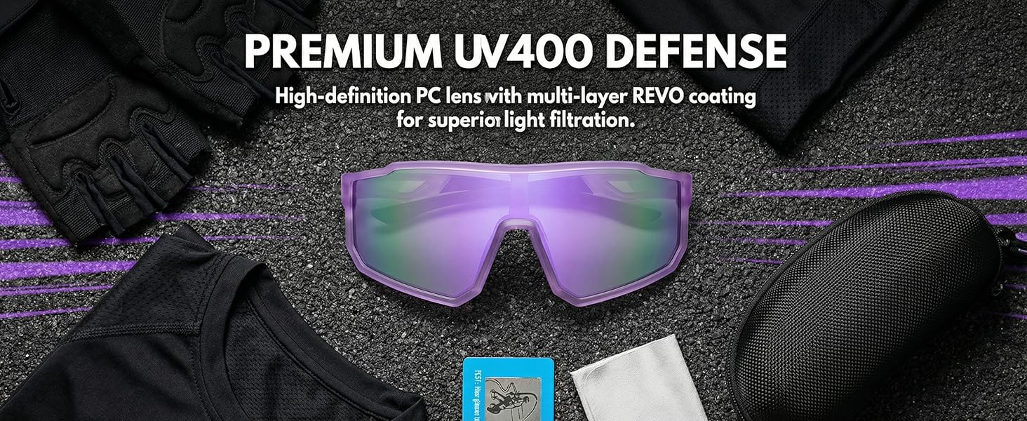 DEPHILA Sports Sunglasses for Men Women