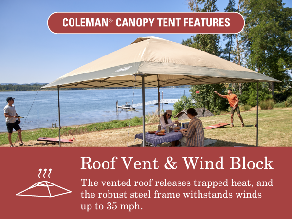 roof vent wind block steel frame wind sun weather rain camp hike tailgate sport kid friends family