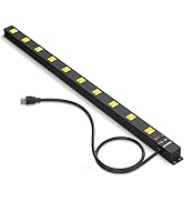 ZESEN 10 Outlet Heavy Duty Long Power Strip Surge Protector with 4ft Cord for Garage Workshop Wor...