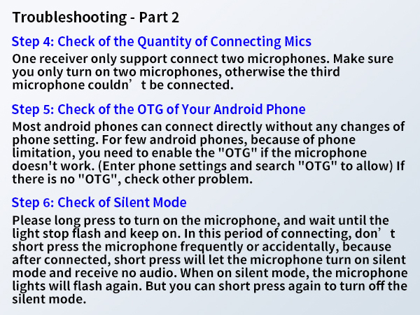 Troubleshooting about connecting tiny microphone mini mic for iPhone