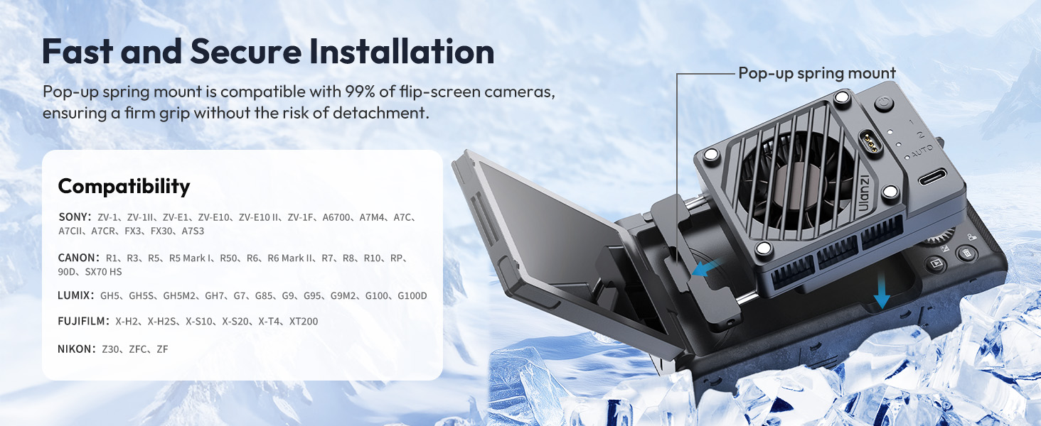 sony zv e 10 ii fan ulanzi cooling fan zve1 ulanzi cuo1 coolant fan fujifilm h2 fan