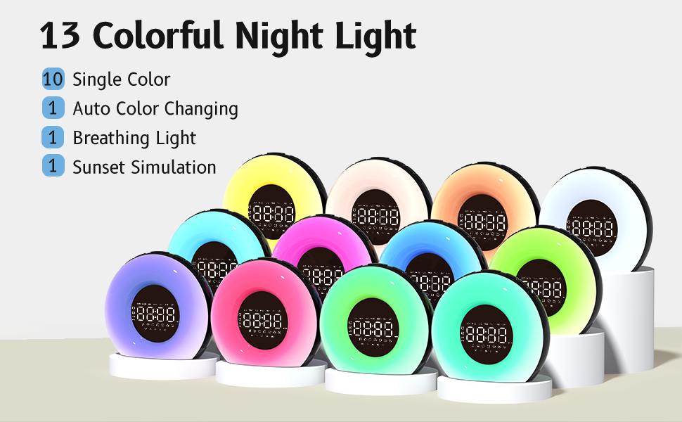 13 colorful night light